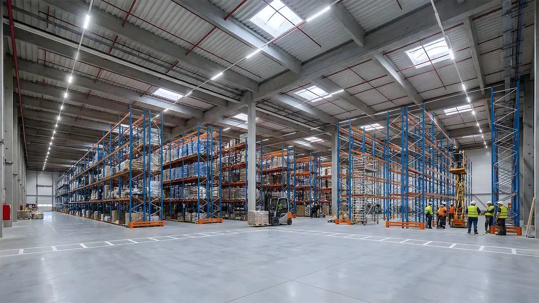 Large scale pallet racking installation