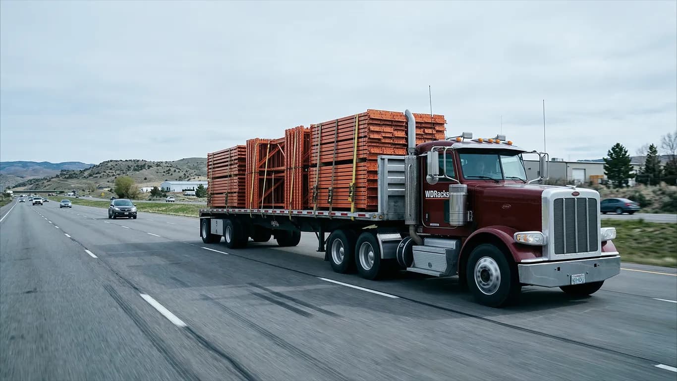 Pallet Rack Relocation (truck transports on highway) in March Air Force Base, CA
