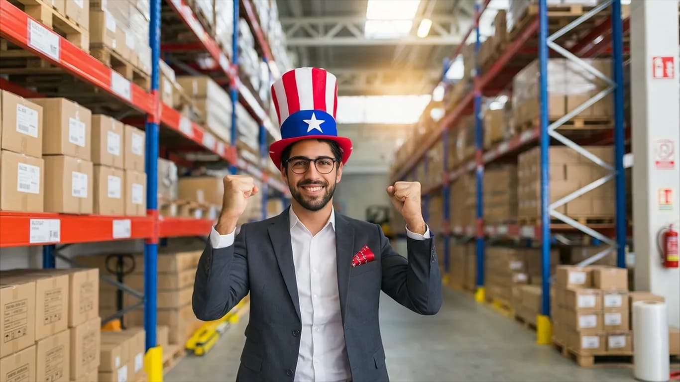 Pallet Rack Financing (warehouse manager celebrates tax savings) in Palmdale, CA