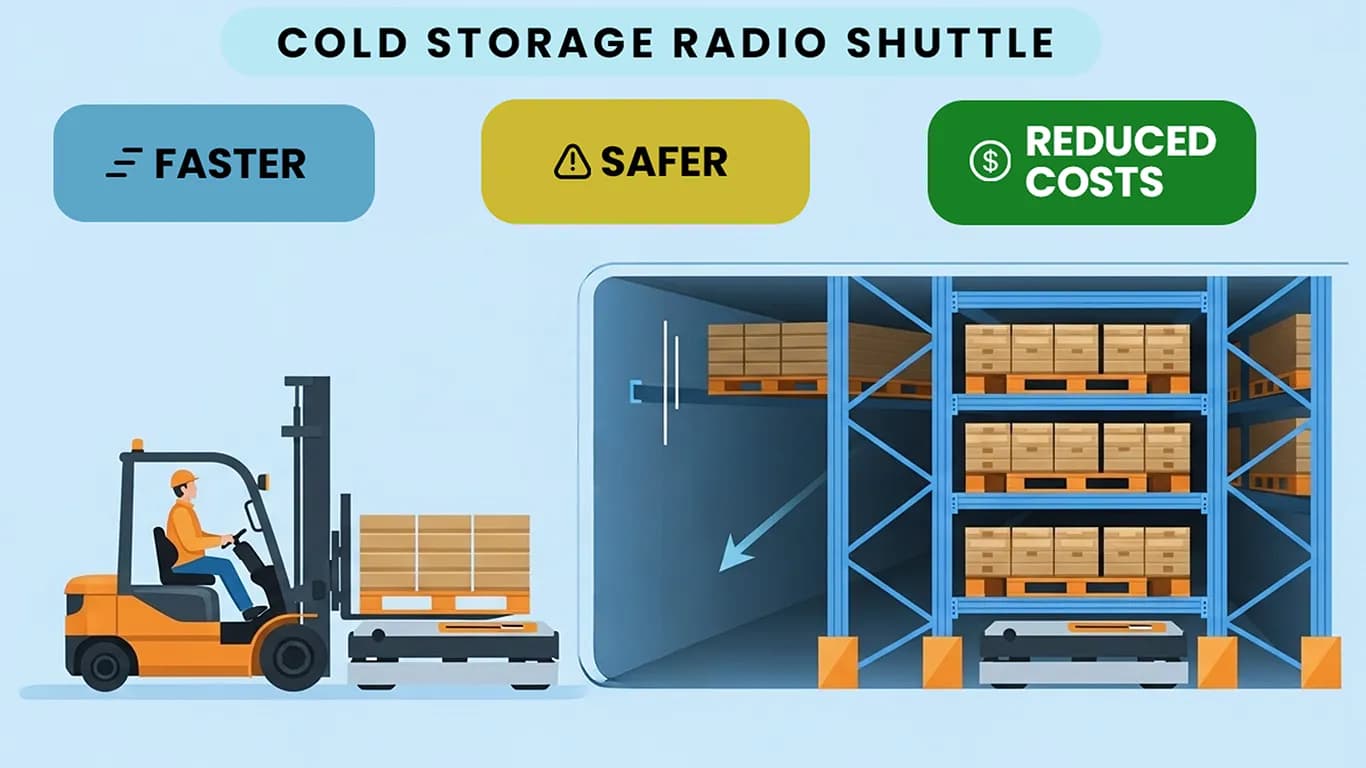 Radio Shuttle Racks (cold storage) in Oshkosh, WI