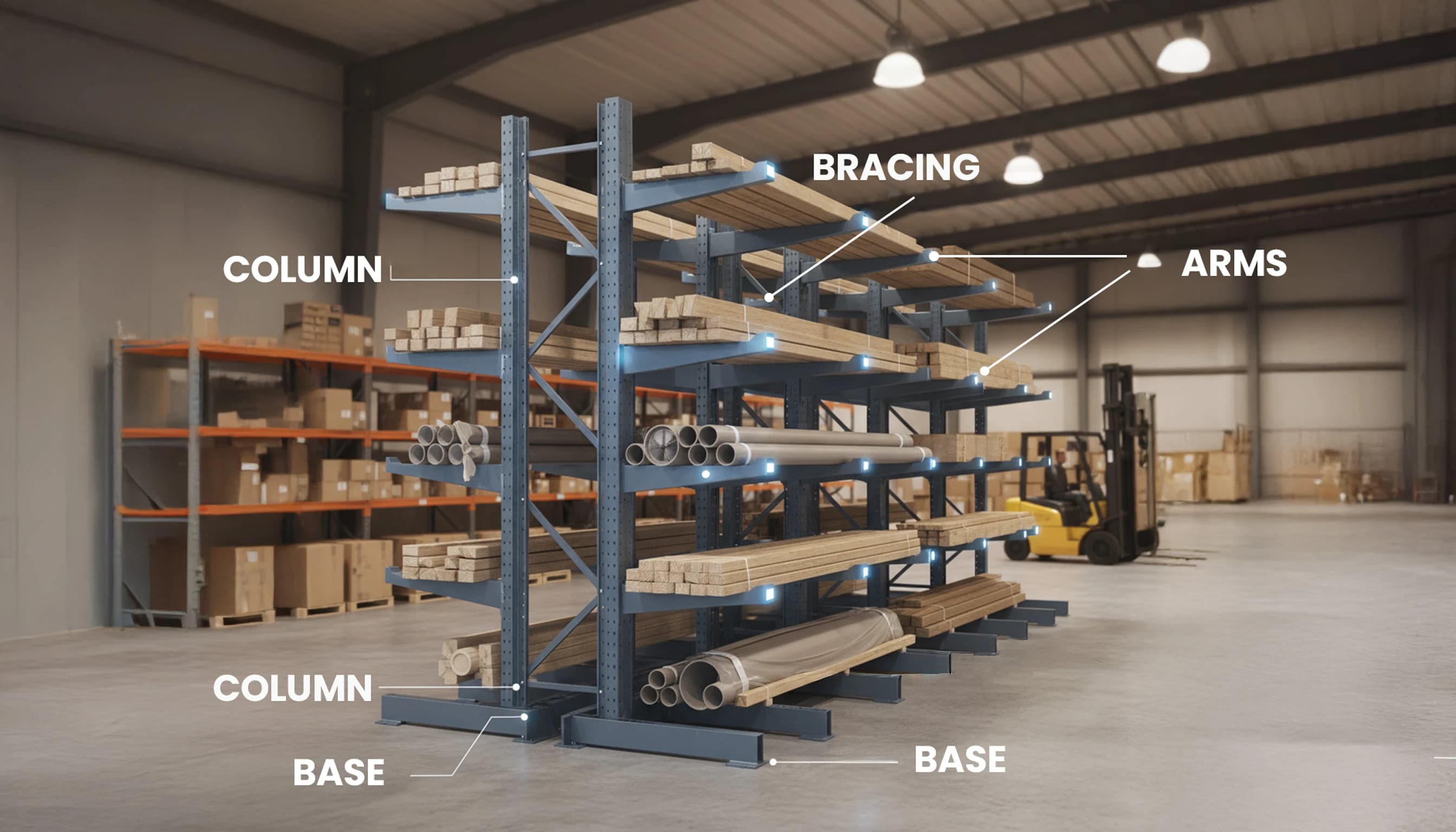 Cantilever Racks (diagram) in Anchorage, AK