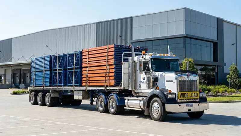 Warehouse racking being relocated