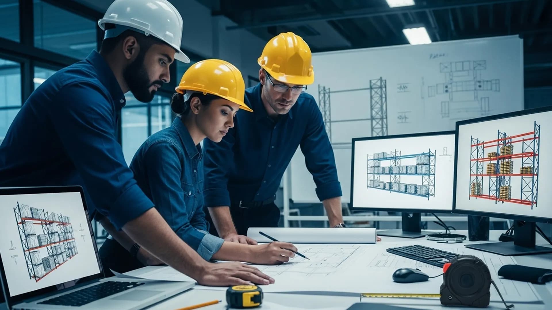 Pallet Rack CAD Design hero view in Fontana, CA