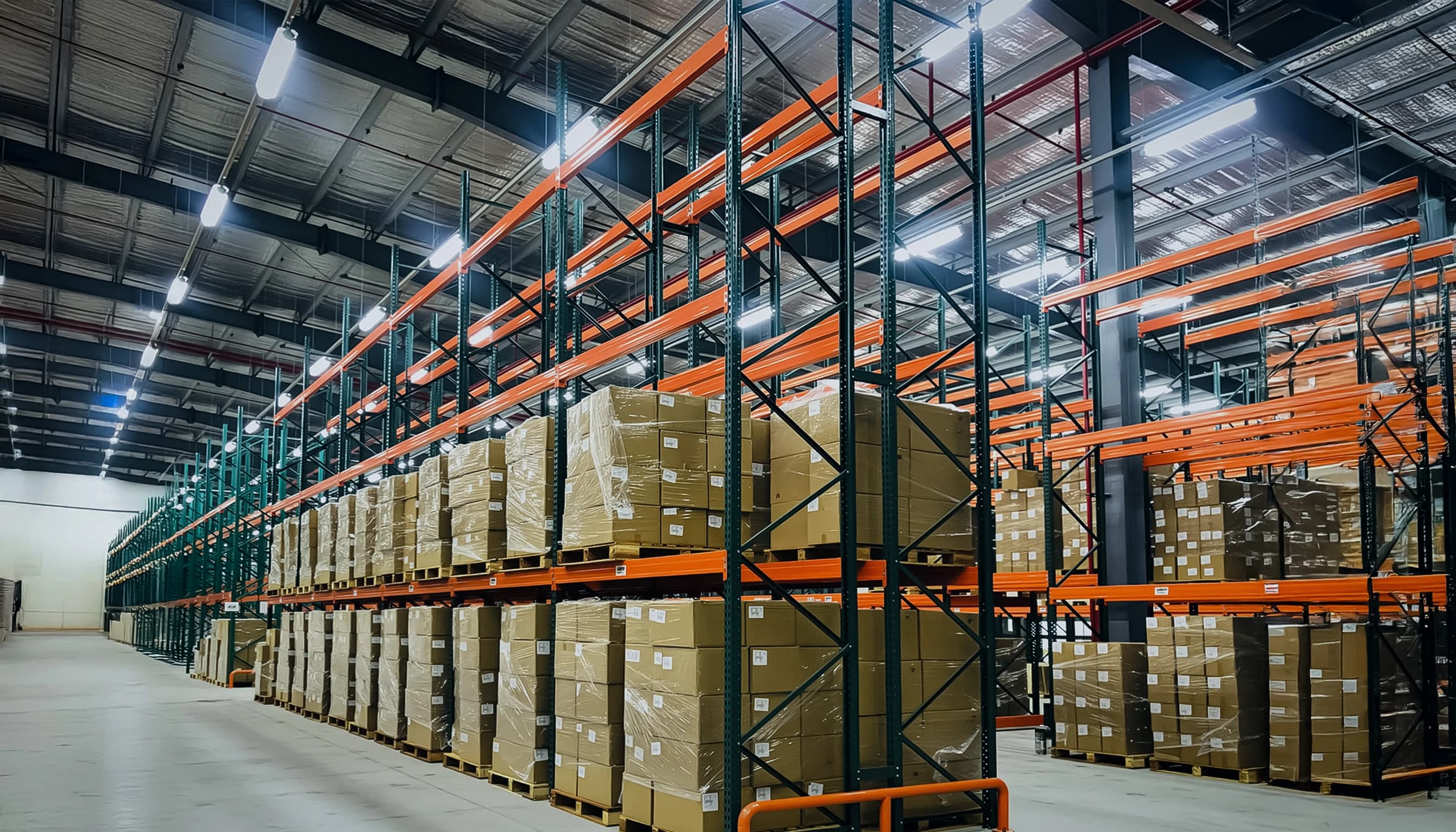 Teardrop Pallet Racking hero view in Pomona, CA
