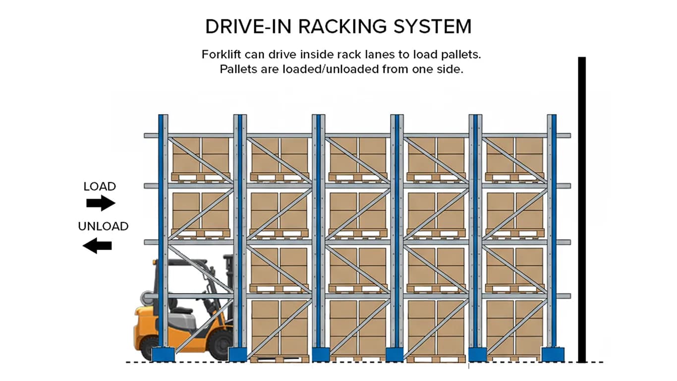 Drive-In Pallet Racking (diagram) in Cincinnati, OH