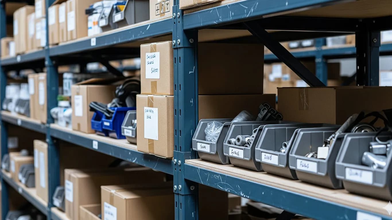 Shelving (boltless rivet units close up) in Cincinnati, OH