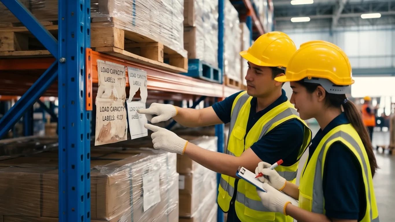 Pallet Rack Safety Assessment (load capacity labels) in Cedar Port, TX