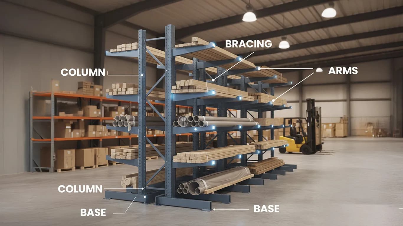 Cantilever Racks (diagram) in College Station, TX